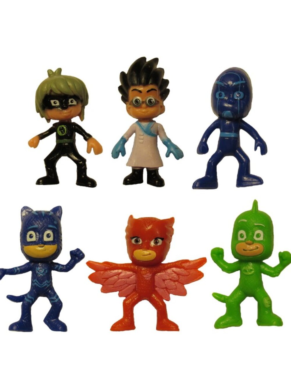 6pc PJ Masks CAKE TOPPER Catboy Owlette Gekko Superhero 6 Figure Set Birthday
